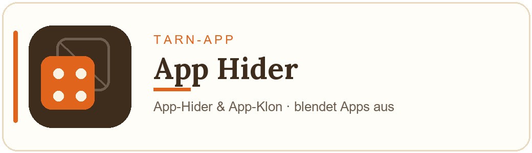 Tarn-Apps erkennen: versteckte Apps auf dem Handy deines Kindes finden 6 App-Symbol von App Hider (App-Hider und App-Klon) – MedienStop.de