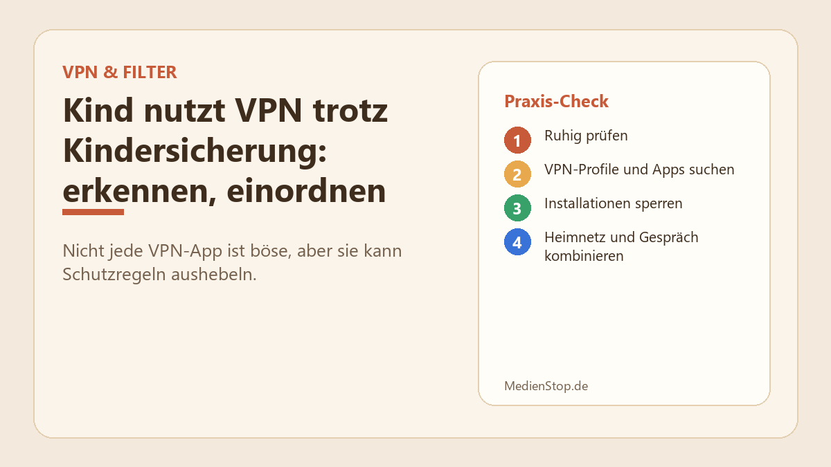 Kind nutzt VPN trotz Kindersicherung: erkennen, einordnen und richtig reagieren 46 Kind nutzt VPN trotz Kindersicherung: erkennen, einordnen und richtig reagieren