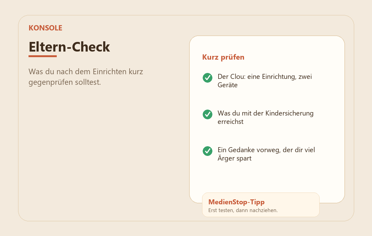 Xbox kindersicher einrichten: die ruhige Schritt-für-Schritt-Anleitung 3 MedienStop-Praxisbild zu Xbox kindersicher einrichten: die ruhige Schritt-für-Schritt-Anleitung: elterncheck
